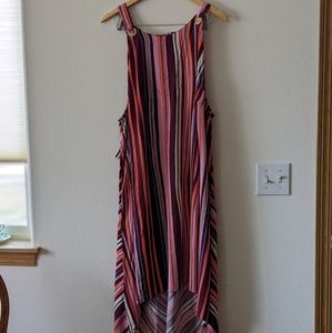 Ava & Viv High Low Striped Dress 3X